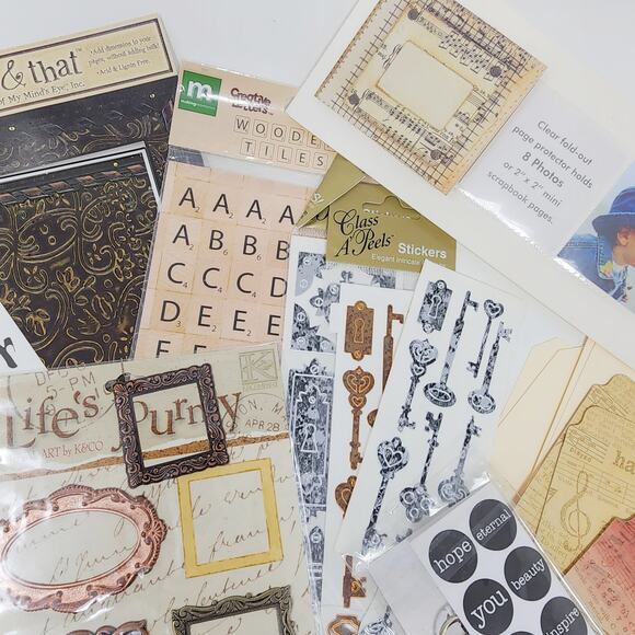 Steampunk Junk Journal Assorted Scrapbook Embellishments lot. Mixed Lot New Used - Picture 5 of 11